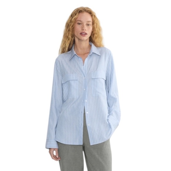 Babaton Pants - Babaton Utility Shirt Relaxed drapey twill button-up XL NWT